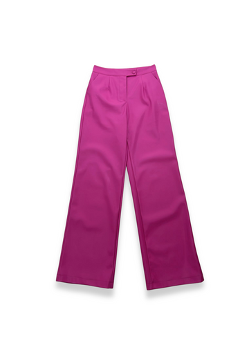 Pantalone vita alta in ecopelle