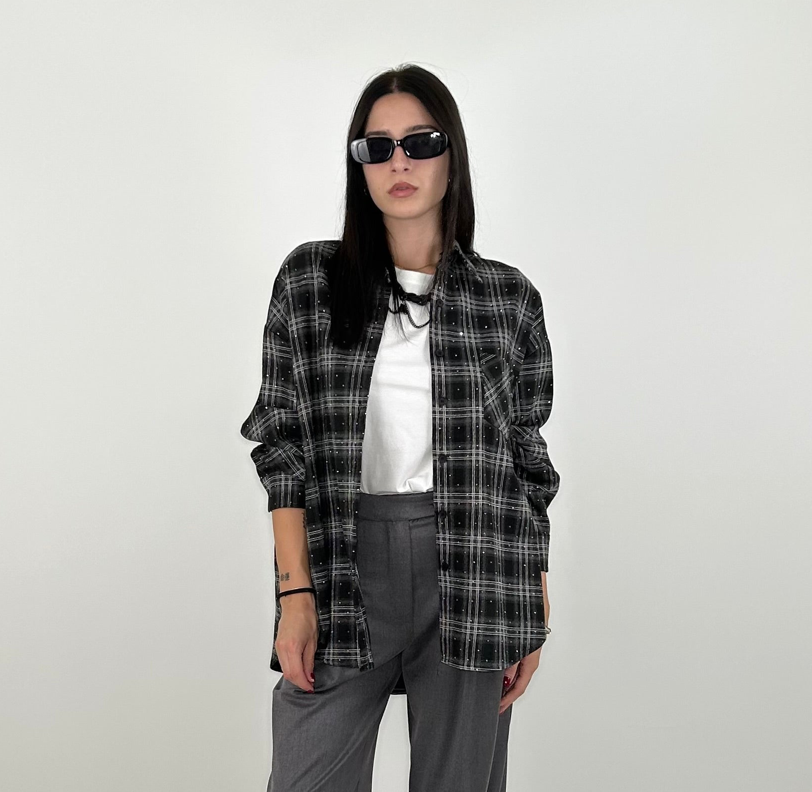 Camicia con brillantini