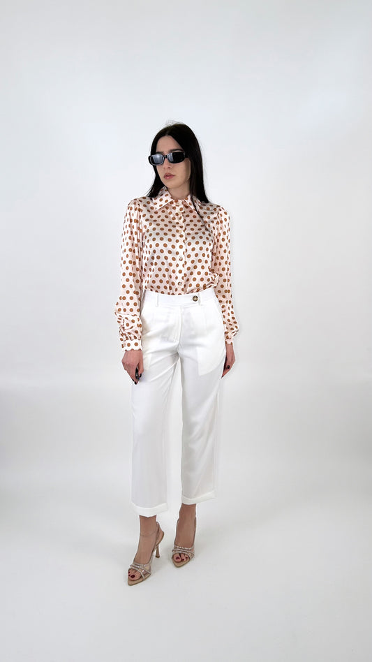 Camicia a pois grandi