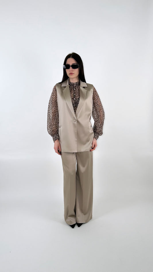 Gilet satinato