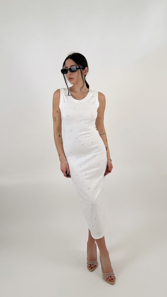 Abito midi con brillantini
