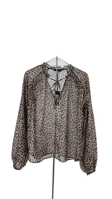 Blusa Leopardata in Chiffon