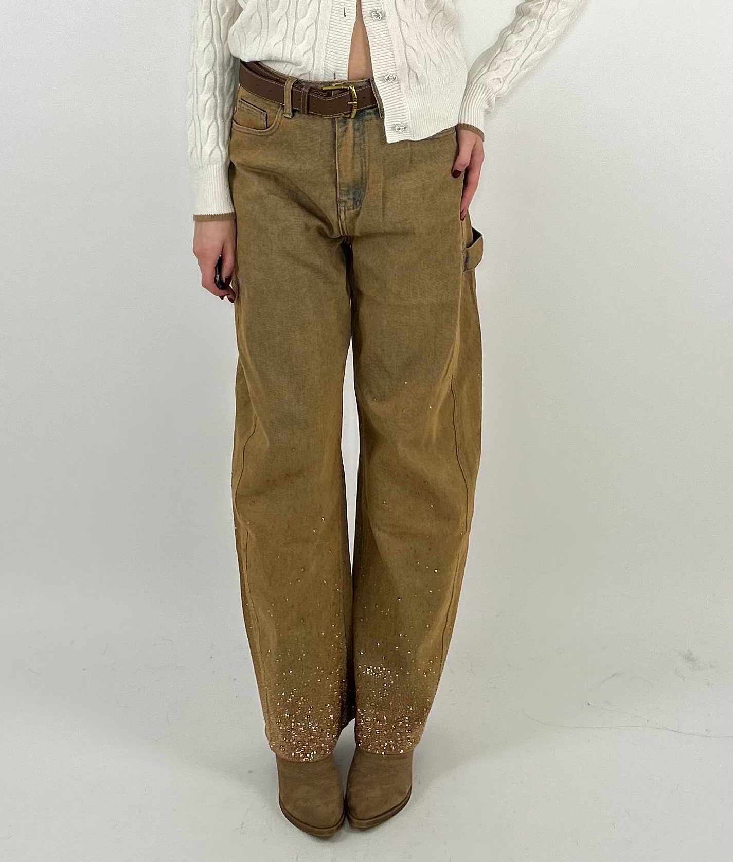 Jeans balloon sabbia