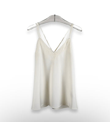 Top Sottoveste in Satin con Pizzo