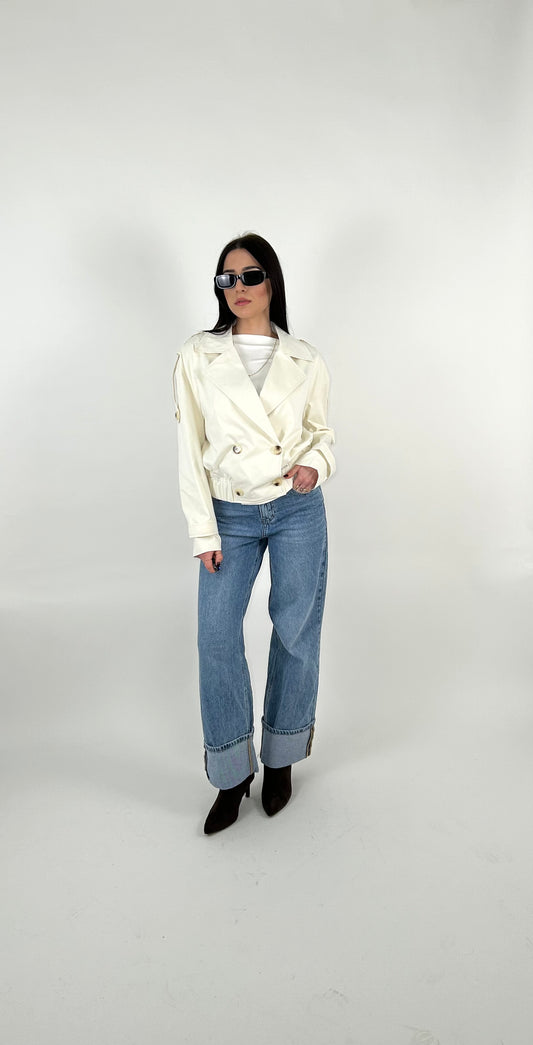 Trench crop con elastico