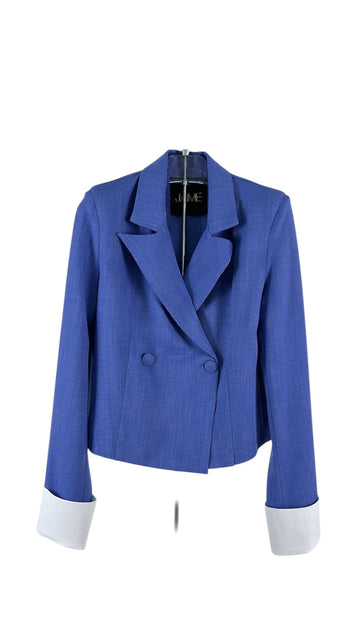 Giacca crop contrasto tailleur