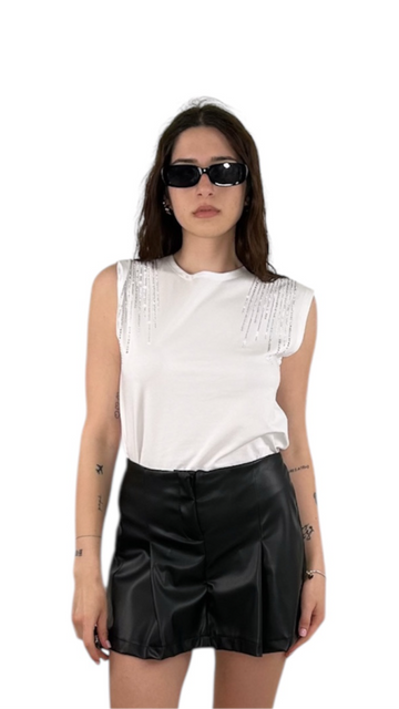 T-shirt con strass 19079