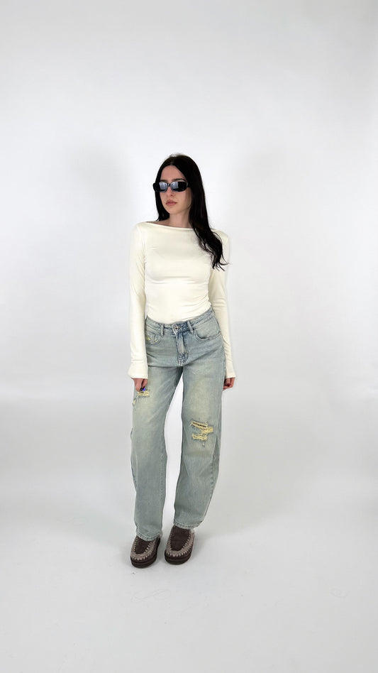 Maglia basic con scollo
