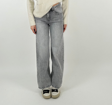 Jeans grigi brillantinati