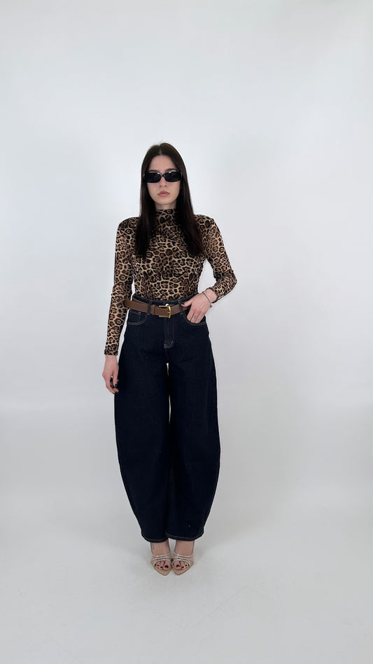 Jeans balloon lavaggio scuro