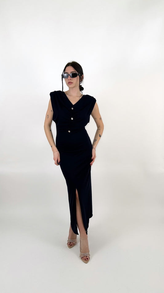 Abito midi con spacco