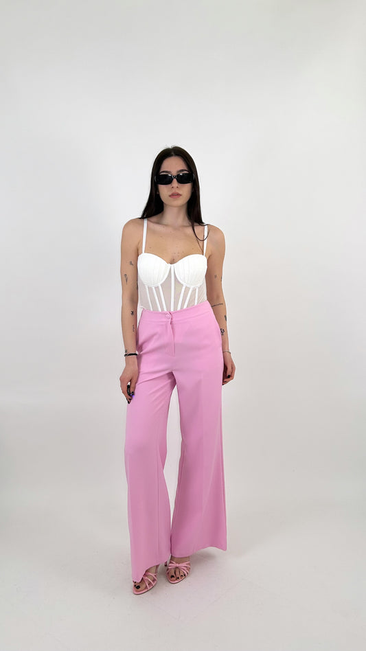 Pantalone gamba larga tailleur